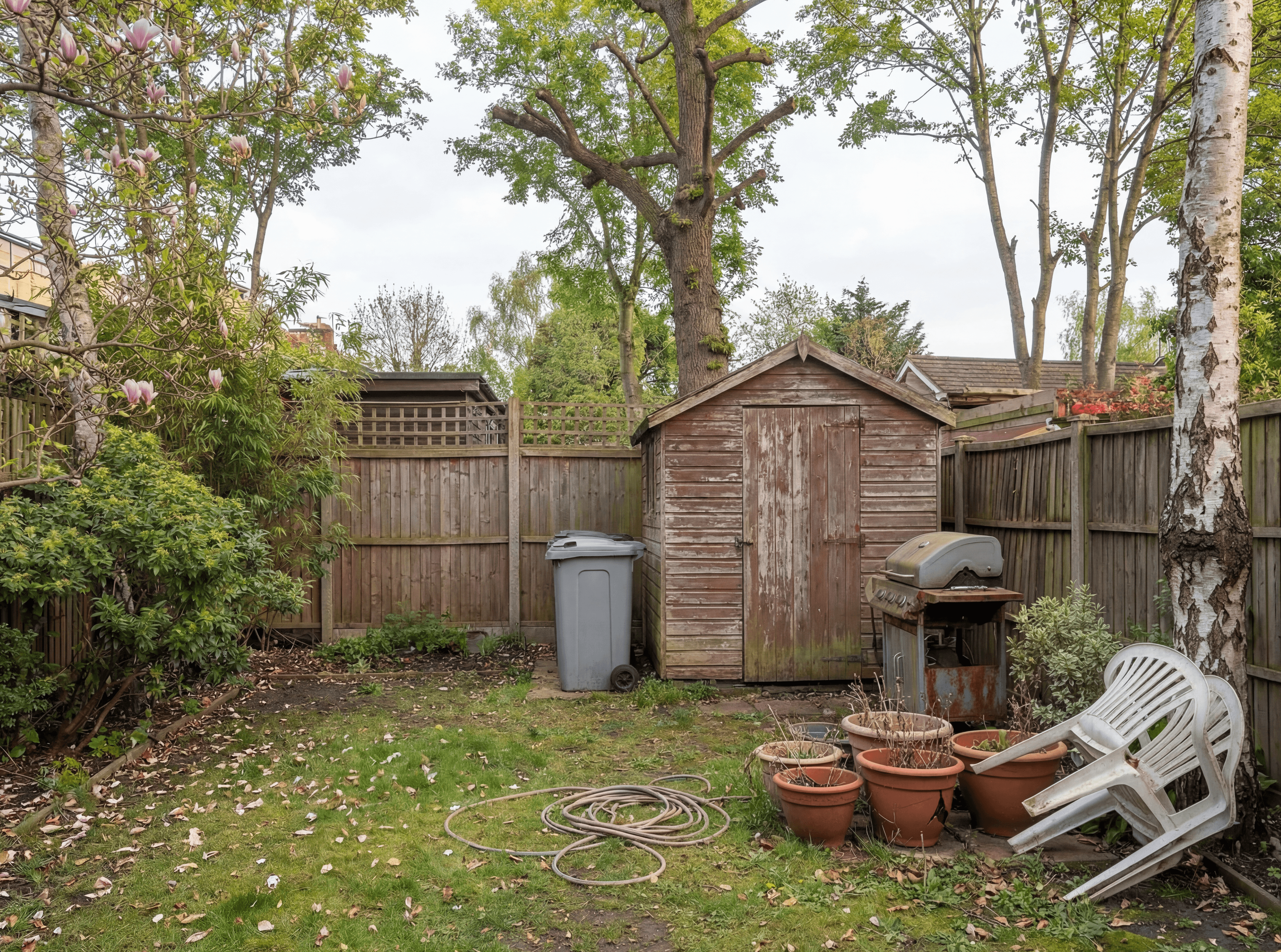 UK garden before the render is generated